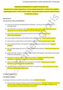 Paniere G3 - Master Formazione infermieristica in ambito psichiatrico - eCampus