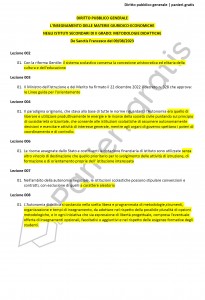 Paniere di Diritto pubblico generale - Master A46 - eCampus
