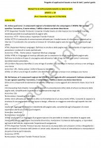 Paniere di Progetto di applicazioni basate su basi di dati - Aperte - Ingegneria informatica