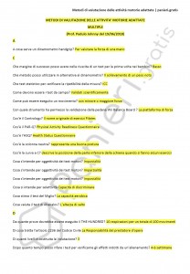 Paniere di Metodi di valutazione delle attività motorie adattate - Multiple - eCampus