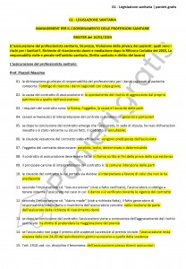 Paniere G1 - Master Management per il coordinamento delle professioni sanitarie - eCampus