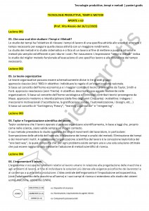 Paniere di Tecnologie produttive, tempi e metodi - Aperte 2023 - Ingegneria industriale - eCampus