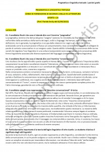 Paniere di Pragmatica e linguistica testuale - Aperte - Corso di formazione - eCampus