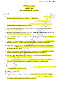 Paniere di Letteratura italiana - Multiple - Scienze del turismo - eCampus