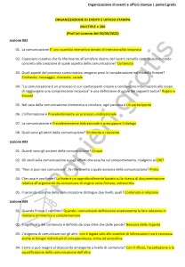 Paniere di Organizzazione di eventi e ufficio stampa - Multiple - Scienze del turismo - eCampus