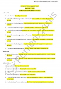 Paniere di Fisiologia umana e dello sport - Multiple 2024 - Scienze motorie - eCampus
