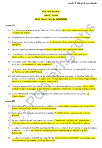 Paniere di Analisi di bilancio - MBA II Livello - eCampus