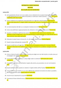 Paniere di Matematica computazionale - Multiple - Master Scienze matematiche - eCampus