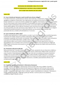 Paniere di Sociologia del benessere e degli stili di vita - Aperte - Master - eCampus