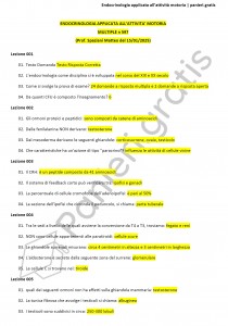 Paniere di Endocrinologia applicata all'attività motoria - Multiple 2025 - Scienze motorie - eCampus
