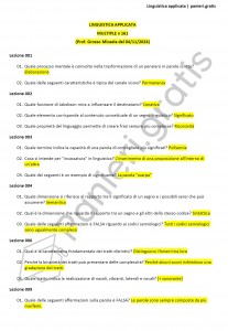 Paniere di Linguistica applicata - Multiple 2024 - Lingue e letterature moderne - eCampus