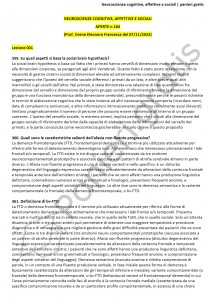 Paniere di Neuroscienze cognitive, affettive e sociali - Aperte - Orena - Psicologia - eCampus