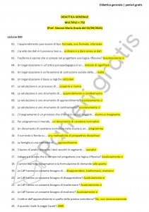 Paniere di Didattica generale - Multiple 2024 - Scienze pedagogiche - eCampus