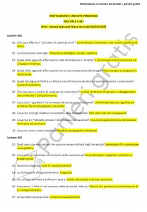 Paniere di Motivazione e crescita personale - Multiple - Cantoia - Scienze psicologiche - eCampus