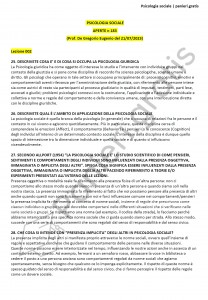 Paniere di Psicologia sociale - Aperte 2023 - Scienze e tecniche psicologiche - eCampus