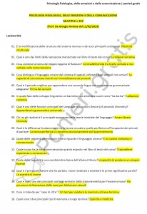 Paniere di Psicologia fisiologica, delle emozioni e della comunicazione - Multiple 2025 - eCampus