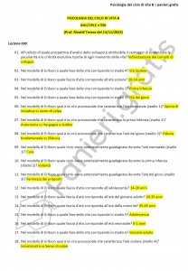 Paniere di Psicologia del ciclo di vita B - Multiple 2023 - Rinaldi - Psicologia - eCampus