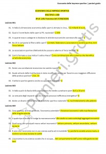 Paniere di Economia delle imprese sportive - Multiple - Lella - Scienze motorie - eCampus