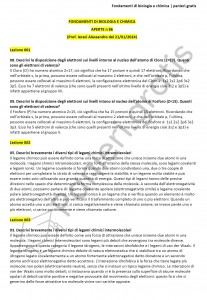 Paniere di Fondamenti di biologia e chimica - Aperte 2024 - Scienze motorie - eCampus