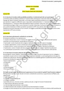 Paniere di Principi di economia - Aperte - ingegneria industriale - eCampus