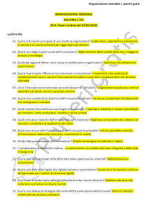 Paniere di Organizzazione aziendale - Multiple - Payaro - Economia - eCampus