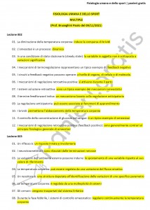 Paniere di Fisiologia umana e dello sport - Multiple - Scienze motorie - eCampus