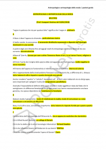 Paniere di Antropologia e antropologia della moda - Multiple - eCampus