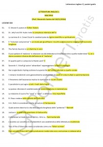 Paniere di Letteratura inglese 1 - Multiple - eCampus