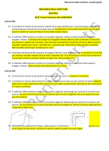 Paniere di Meccanica delle strutture - Multiple - eCampus