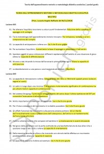 Paniere di Teoria dell’apprendimento motorio e metodologia didattica in età evolutiva - Multiple