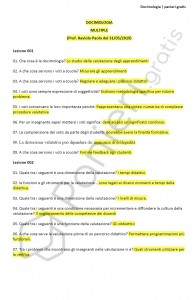 Paniere di Docimologia - Multiple - Scienze pedagogiche - eCampus