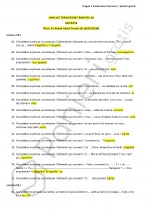 Paniere di Lingua e traduzione francese 1A - Multiple - eCampus