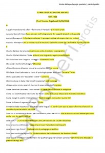 Paniere di Storia della pedagogia speciale - Multiple - Corso educatore - eCampus