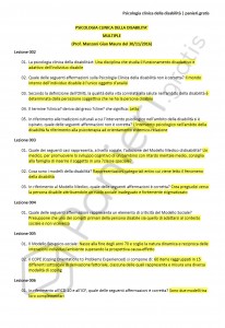 Paniere di Psicologia clinica della disabilità - Multiple - Scienze psicologiche - eCampus