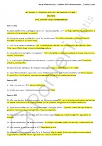 Paniere di Geografia economico-politica dell’unione europea c - Multiple - eCampus
