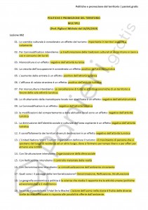 Paniere di Politiche e promozione del territorio - Multiple - eCampus