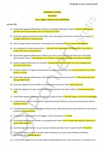 Paniere di Geografia umana - Multiple - eCampus