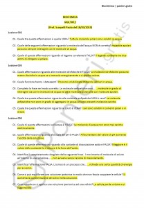 Paniere di Biochimica - Multiple - Scienze biologiche - eCampus