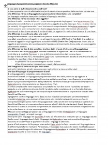 Linguaggi di programmazione - Aperte