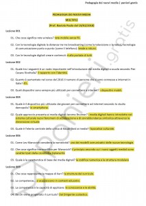 Paniere di Pedagogia dei nuovi media - Multiple - Scienze dell'educazione - eCampus