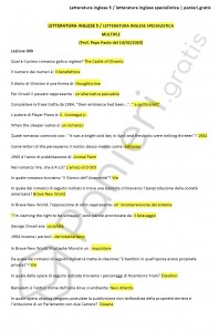 Paniere di Letteratura inglese 5/specialistica - Multiple - eCampus