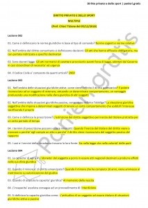 Paniere di Diritto privato e dello sport - Multiple - Scienze motorie - eCampus