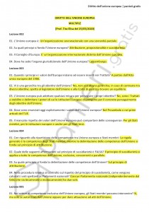 Paniere di Diritto dell'unione europea - Multiple - Giurisprudenza - eCampus
