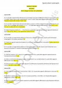 Paniere di Segnali e sistemi - Multiple - Ingegneria informatica - eCampus