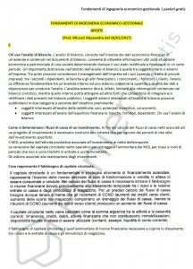 Paniere di Fondamenti di ingegneria economico-gestionale - Aperte - eCampus