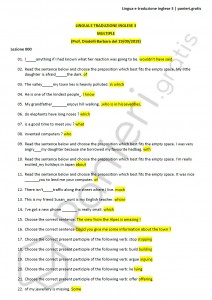 Paniere di Lingua e traduzione inglese 3 - Multiple - eCampus