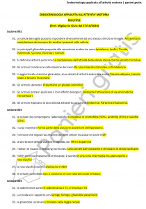 Paniere di Endocrinologia applicata all'attività motoria - Multiple - Scienze motorie - eCampus
