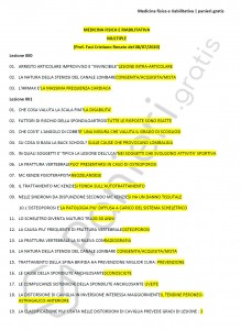 Paniere di Medicina fisica e riabilitativa - Multiple - Scienze motorie - eCampus