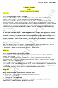 Paniere di Economia applicata - Aperte - Economia - eCampus