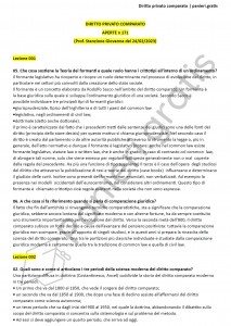 Paniere di Diritto privato comparato - Aperte - Giurisprudenza - eCampus